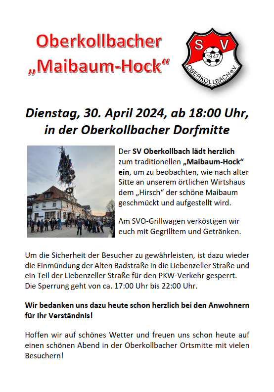 Oberkollbacher „Maibaum-Hock“