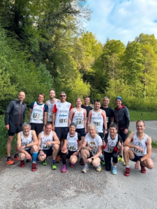 Das Laufteam SV Oberkollbach beim DOMA-Berglauf