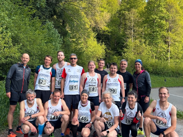 Das Laufteam SV Oberkollbach beim DOMA-Berglauf