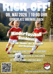 „Kick-off“ Spielfest – Bambini-Fußball am 09. Mai auf dem Sportgelände des SV Oberkollbach